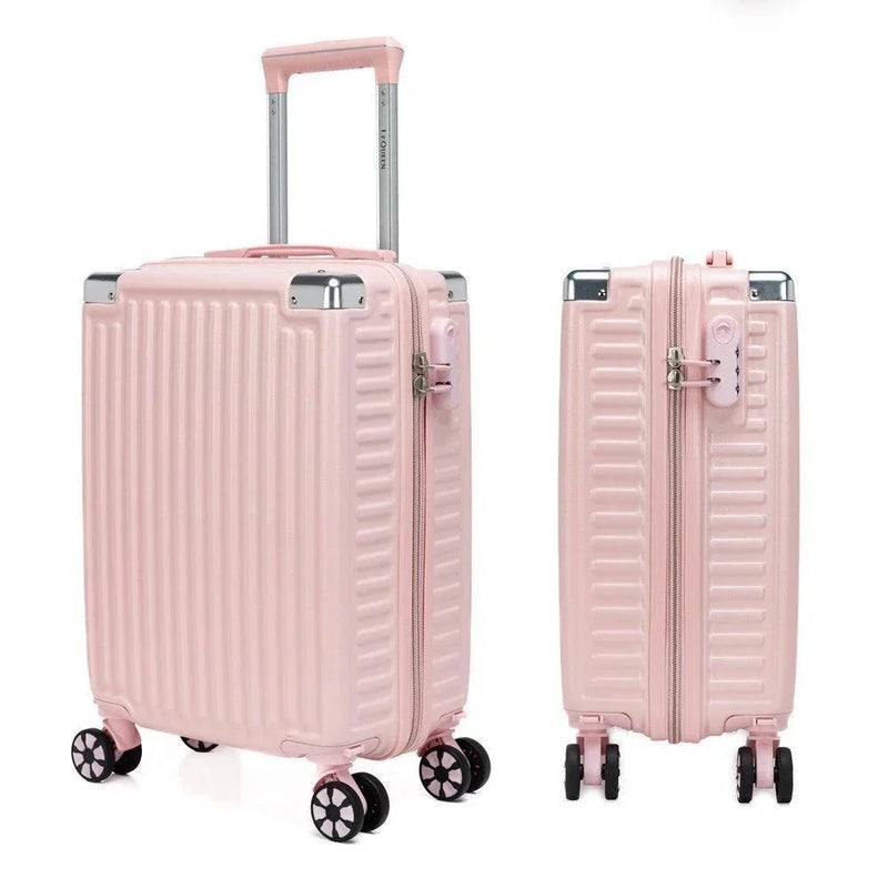 Mala de Bordo ABS 29L Lequeen Rosé com Cadeado Integrado