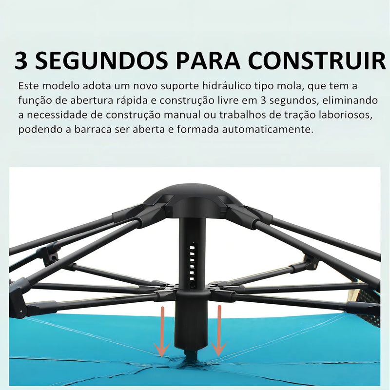 Barraca De Camping Acampamento impermeável  Automática Grande Para 5-8 lugares Pessoas