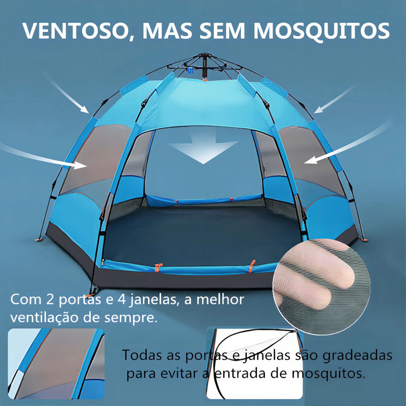 Barraca De Camping Acampamento impermeável  Automática Grande Para 5-8 lugares Pessoas