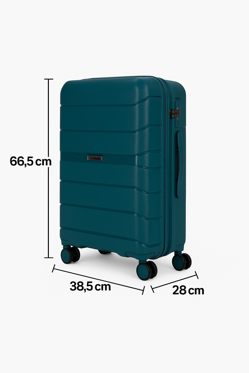 Mala de Viagem Media 18kg Polipropileno Resistente Leve e Antirriscos