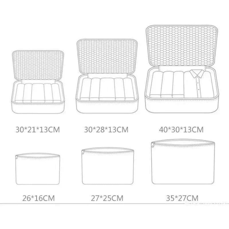 🧳KIT Organizador de Mala 7 Peças-Leve Tudo Com Estilo e Sem Bagunça ❤