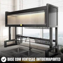 Escorredor De Louça Com Porta Pratos Talheres E Copos 65cm Cor Preto