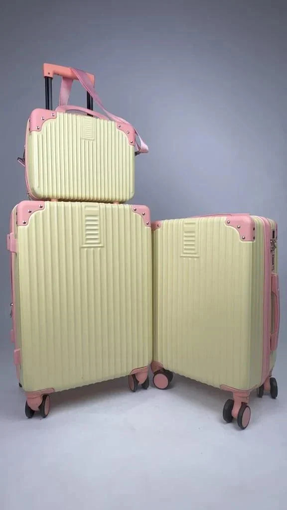 2 Malas Bordo Viagem + Frasqueira | Cadeado Numérico | Padrão ANAC | Rodinhas 360° |