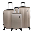 Kit mala de viagem ABS pequena 10kg, média e grande 4 rodas 360º Londres Swiss Move